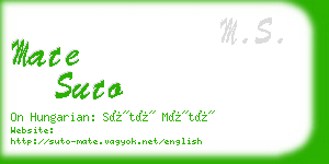 mate suto business card